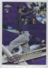 2017 Topps Chrome Purple Refractor 166/299 Orlando Arcia #73 10k8