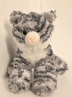 Aurora World Gray Tabby Cat Plush Stuffed Animal 7" Green Eyes Flopsie Lily