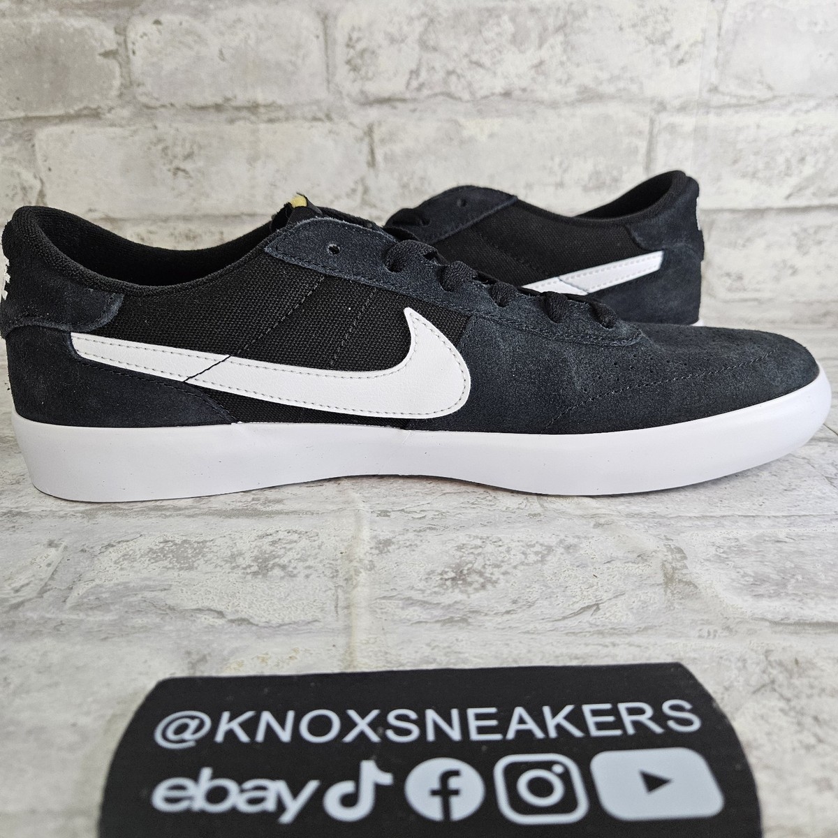 Nike SB Heritage Vulc Black White Skate Sneaker CD5010-003