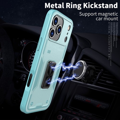 Custodia magnetica iPhone 17 / 16 Pro Max con cavalletto antiurto anti impronte digitali - Foto 35 di 57