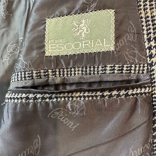 BRIONI Nomentano Glen Plaid Blue Stripe Escorial Wool Sport Coat sz 48 Italy - Picture 12 of 22