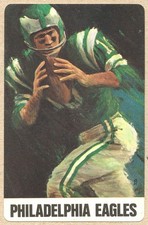 1960's STANCRAFT Philadelphia EAGLES PLAYlNG-CARD Norm Snead WAKE FOREST
