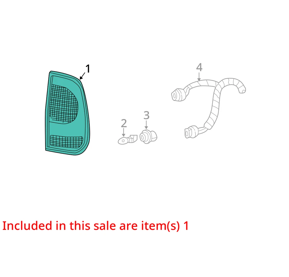 Оригинальный правосторонний задний фонарь для Ford F-350 1999 Super Duty LCY6K - Изображение 3 из 4