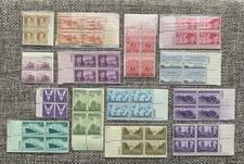 US Stamps Plate Blocks/Pairs