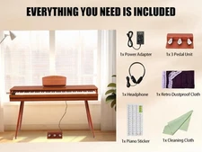 88 Key Digital Piano Full Weighted Keyboards 128 Rhythm 128 Demo AS Table