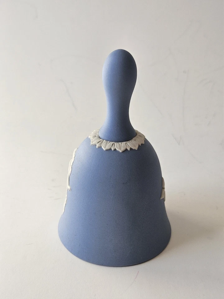 VTG Retired Wedgwood Cameo Bell Blue Jasperware White Danbury Mint Made/England - Image 2 of 4