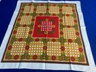 Vintage Retro Square Tablecloth 85x85cm Linen Blend Heavy Floral Boho Shabby