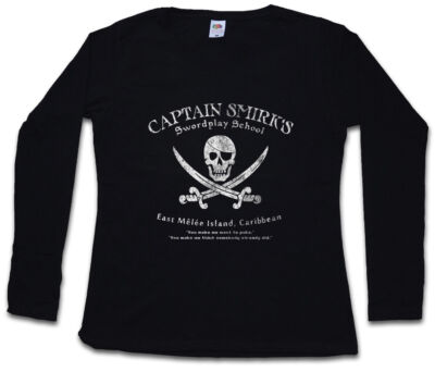 CAPTAIN SMIRK'S SWORDPLAY SCHOOL SECRET DAMEN LANGARM T-SHIRT of Monkey Island