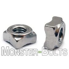 Bulk Qty 2,000 - M6 Metric DIN 928 Square Weld Nuts 4 Projections A2 Stainless