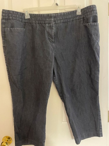 Worthington Capris Low Rise Navy Denim Size 22W with Pockets | eBay