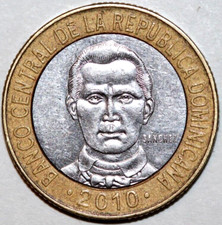 Dominican Republic 2010 5 Pesos Francisko del Rosario Sanchez- Foreign Coin27mm