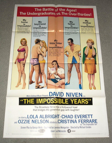 The Impossible Years Original 1sh Movie Poster 