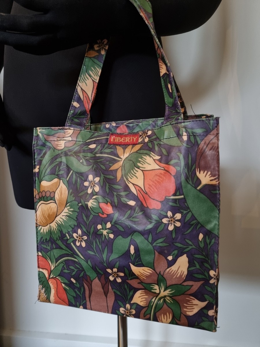 LIBERTY Tote Hand Bag Vinyl Coated Floral - Main Image
