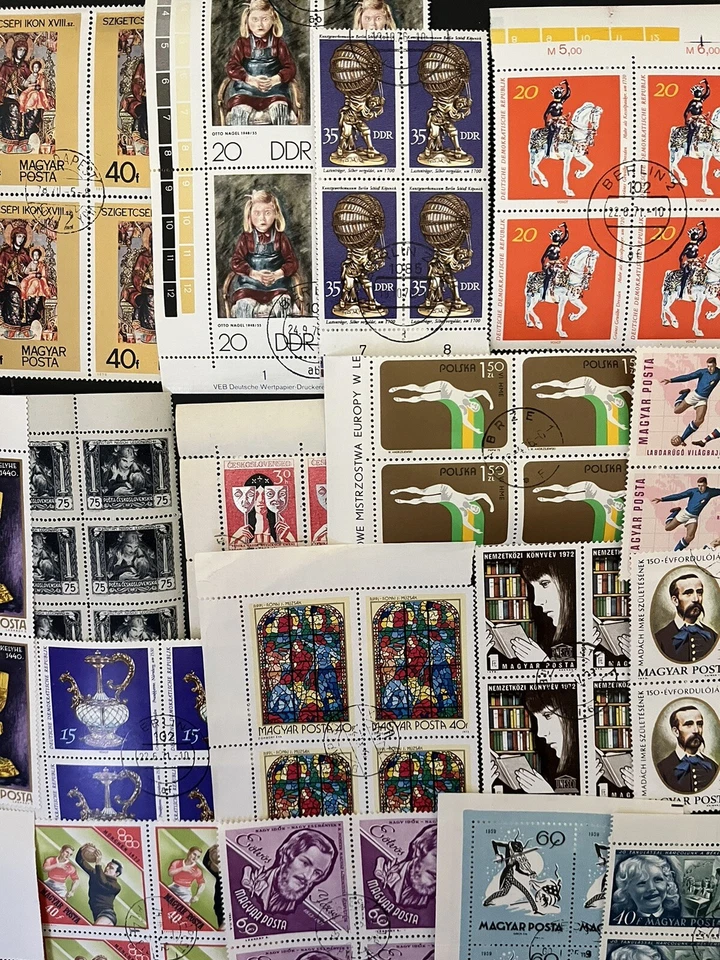 Europe - HUNGARY, POLAND, GDR - Collection of 50+ different Blocks - USED - Image 3 of 4
