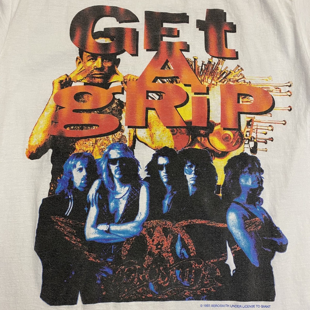 Vintage 1993 Aerosmith Get A Grip Livin on the Edge Tour T-Shirt