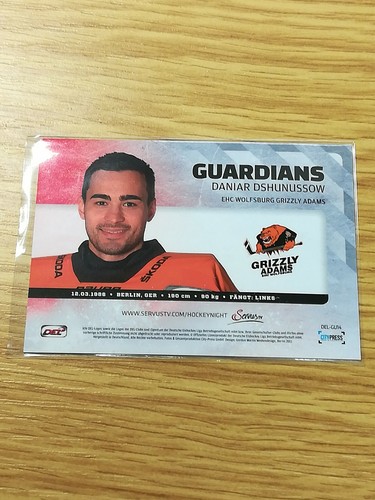 DEL 12/13 Guardians Daniar Dshunussow Grizzlys Wolfsburg Kölner Haie - Bild 2 von 2
