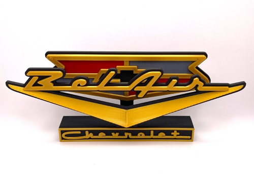 Logo autoportante vintage 1957 Chevrolet Bel Air stampato in 3D - Foto 2 di 6