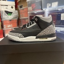 Nike Air Jordan 3 Retro Black Cement White Grey Black GS Size 4Y  854261-001  