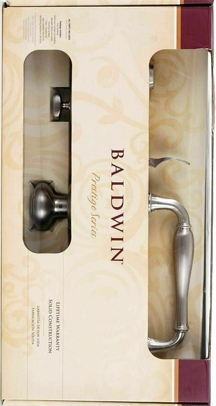 Baldwin Prestige Series Wesley Handleset with Alcott Knob ‎Satin Nickel