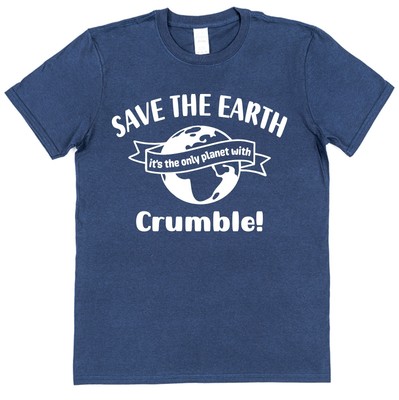 Crumble T-Shirt Save The Earth Slogan English Apple Rhubarb Foodie Gifts Dessert