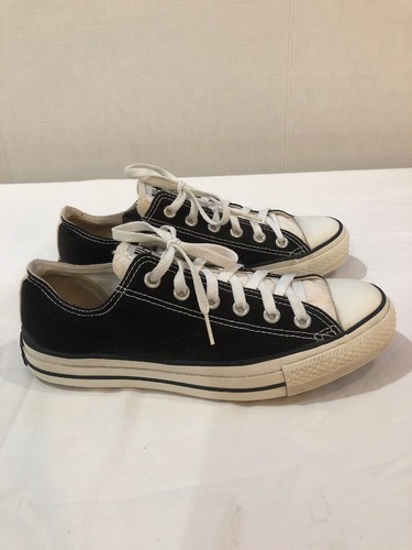 Converse All Star Low Top Sneakers Classic Black Men's Sz 7 Women's 9 - Picture 3 of 8