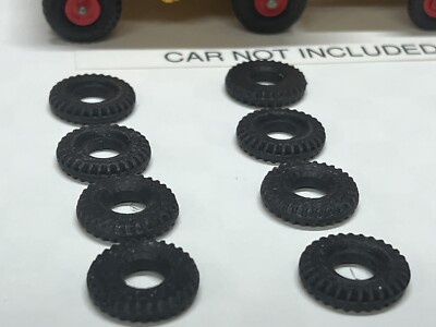 Pneumatici In Plastica Nera Dura Per Modellini Matchbox King Size Diametro 16mm Riproduzioni