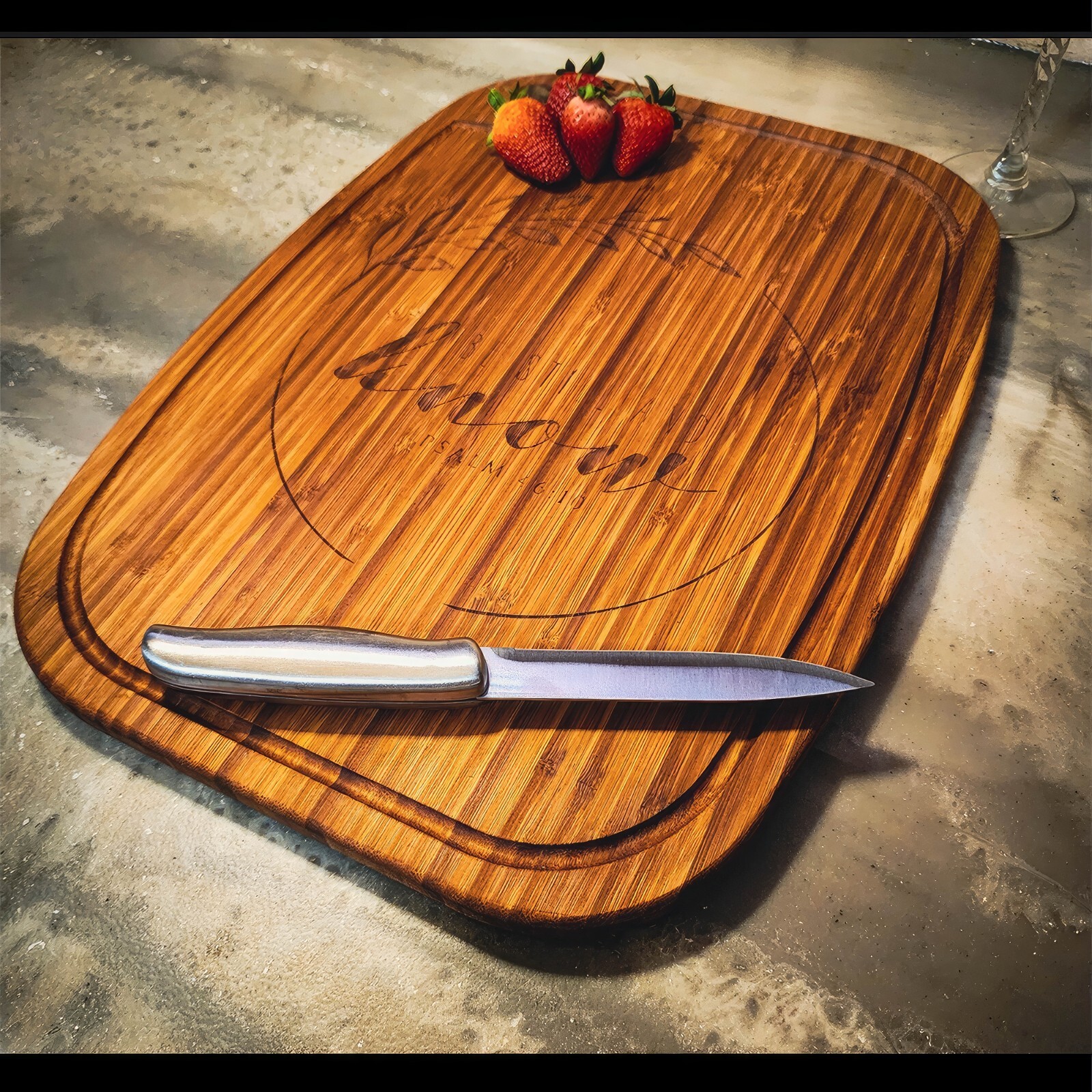 Cutting Board, Engraved, Personalized, Custom, bamboo, kitchen decor, Handmade-image