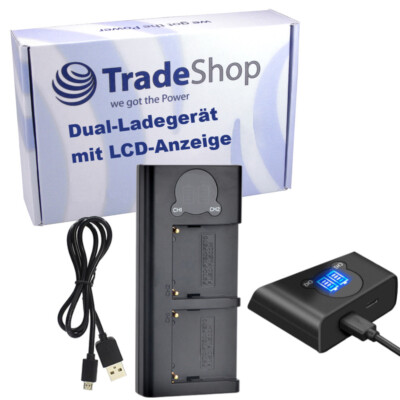 Dual LCD Ladegerät USB-C für Sony CCD-TR710 CCD-TR713E CCD-TR717E CCD-TR718 