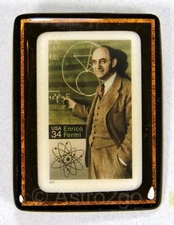 ART STUFF-Stamp Pins-ENRICO FERMI Nuclear Atomic Particle Physics Manhattan