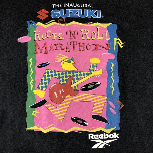 Camiseta Reebok Suzuki Rock N Roll Maratón Finisher Vintage Puntada Única XL - Imagen 6 de 9