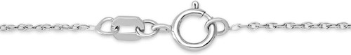 10K White Gold Lab Grown Diamond Cross Pendant 18" Silver Rope Chain 2.67 gram - Picture 4 of 10