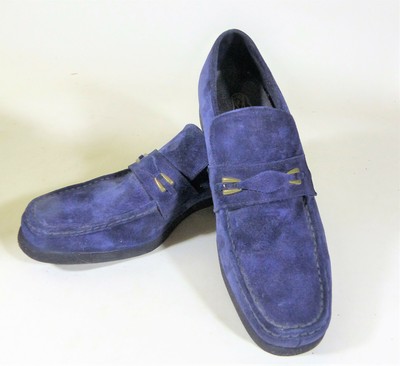 blue suede hush puppies