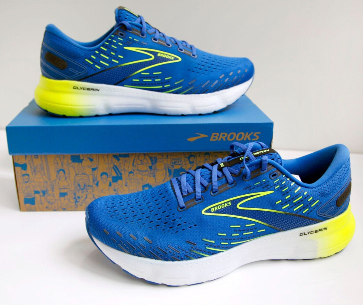 Brooks Glycerin 20 Men's Running Shoes Blue 110382 1D 482 Size 14 D