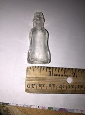 VINTAGE Tiny Clear Glass Bottle