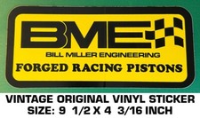 Bme Engineering Forged Racing Pistons - Vintage Original Vinyl Decal Sticker