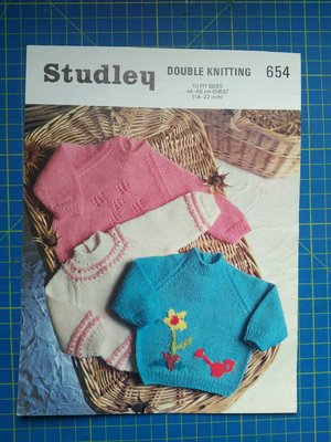 Vintage Studley Kinder Pullover 3 Designs Strickmuster 654