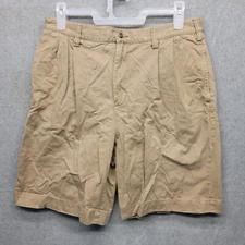 Timberland Shorts Mens Size 36 Tan Pleated High Rise Stratham Twill Shorts