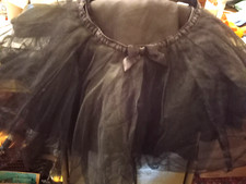 GYMBOREE GIRLS SIZE 10 BLACK TULLE 3 LAYER POLY SKIRT TUTU