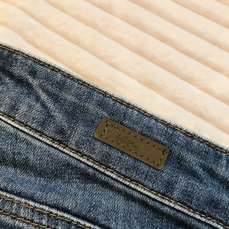 Pantalones de mezclilla Kut from the Kloth Distressed Bella pierna recta para mujer talla 2 26 pequeños Foto 4 de 4