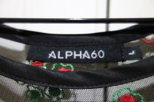 Alpha 60 Maxi dress, multi colour, sheer embroidered tulle, sleeveless, L, $249 - Picture 2 of 8