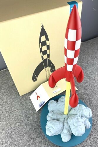 Estatuilla Moulinsart 46405 Lift-off Cohete 40cm "Les Icones" Resina Fusible Modelo - Imagen 4 de 10