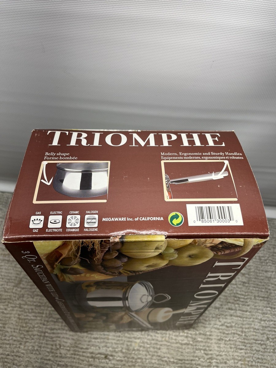 NOS Vintage Triomphe 3qt Saucepan With Lid Original