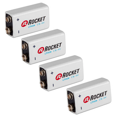 4x1er Blister-Batterie Lithium 9V Block E-Block CR-V9 /CRV9 1200mAh Rauchmelder 