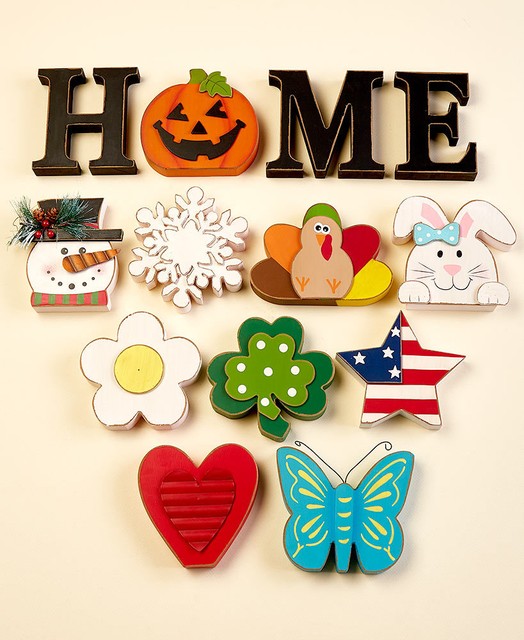 BRAND NEW 13 PIECE SET HOME SIGN LETTERS SEASONAL HOLIDAY DECOR