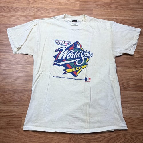 Vintage 90s 1999 Bubble Yum Promo Tee T-Shirt World Series Snack Food Medium - Bild 1 von 7