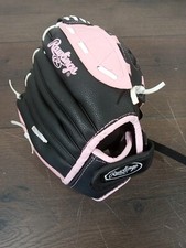 Rawlings PL10BP 10 Inch Players Series Pink/Black Baseball Glove RH Player 5-7yo