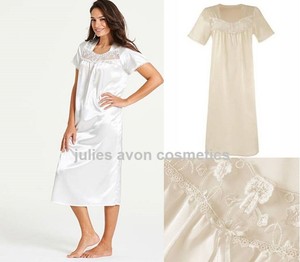 cream satin nightdress