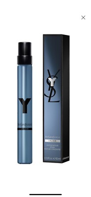 YVES SAINT LAURENT Y L'ELIXIR PARFUM PEN SPRAY MEN 0.33 Oz / 10 ml TRAVEL SIZE!