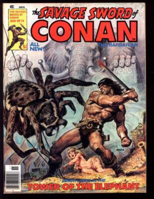 SAVAGE SWORD OF CONAN #24 9.2 // MARVEL MAGAZINE 1977