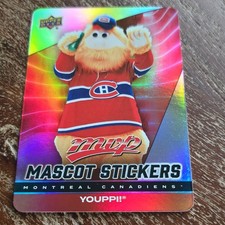 Upper Deck 2025-26 MVP Mascot Stickers Montreal Canadiens Youppi! #MS-14 Insert